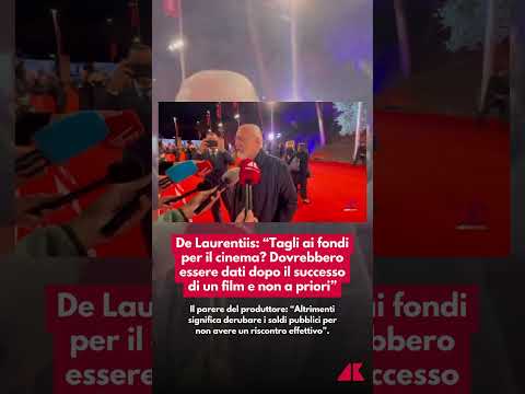 De Laurentiis: “Tagli ai fondi del cinema? Bisogna darli dopo il successo di un film, non a priori”