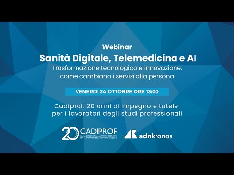 Sanità: telemedicina e Ia, un webinar sull’evoluzione tecnologia che cambia il welfare