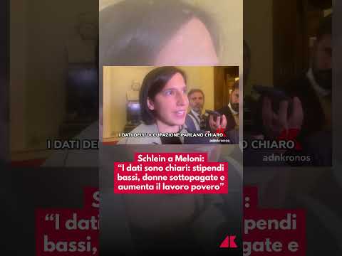 Schlein a Meloni: “I dati sono chiari: stipendi bassi, donne sottopagate e aumenta il lavoro povero”