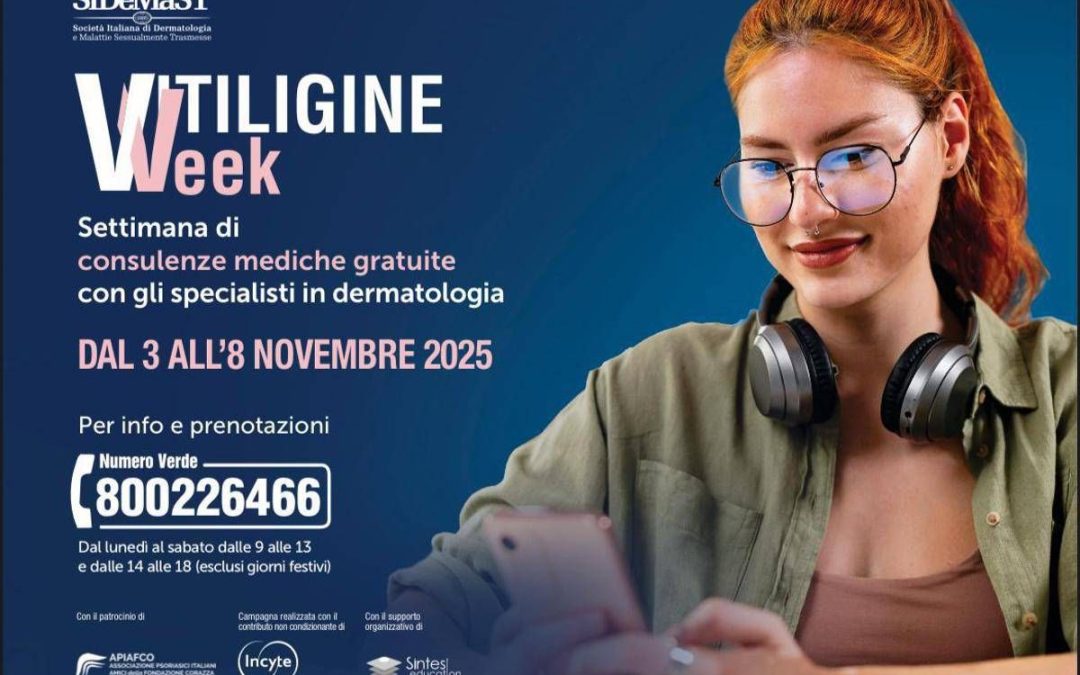 Vitiligine Week dal 3 all’8 novembre, consulenze gratuite anche per gli adolescenti
