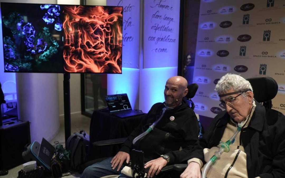Milano, un uomo con Sla trasforma l’attività cerebrale in arte visiva