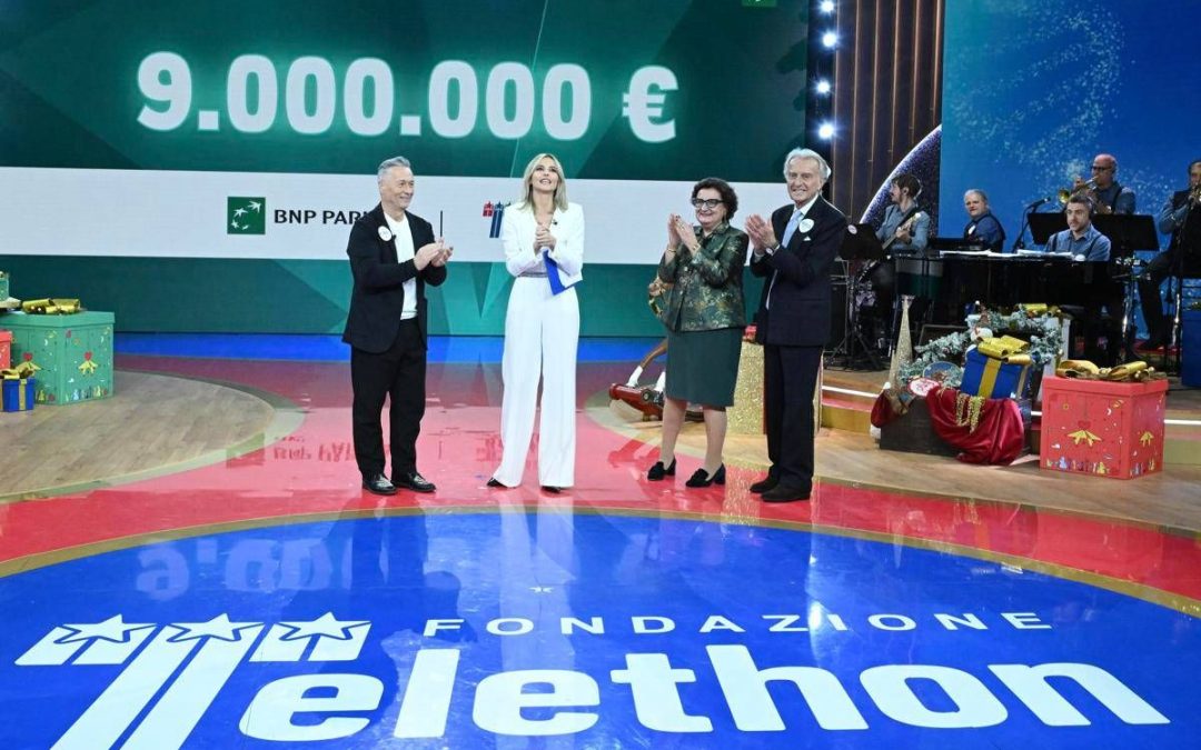 Telethon, Bnl Bnp Paribas raccoglie 9 milioni nel 2025, oltre 350 milioni in 34 anni