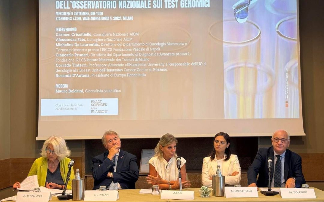 Tumore seno, D’Antona (Europa Donna): “Con test genomico terapia mirata”