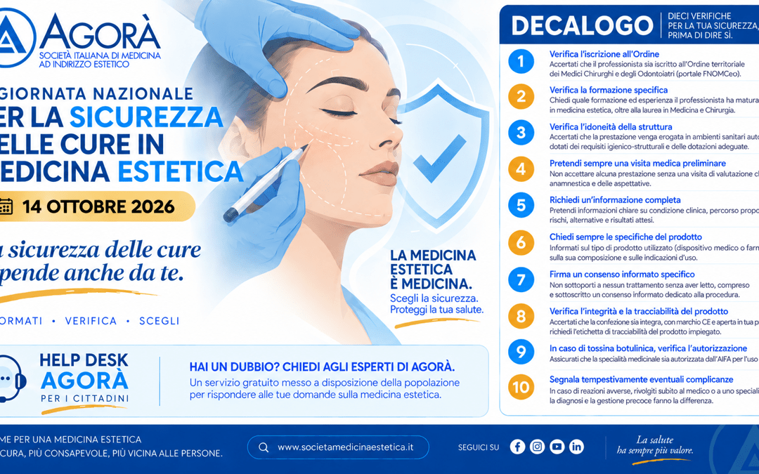 Giornata sicurezza cure in medicina estetica, Cavallini (Agorà): “E’ atto medico”